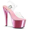 Pleaser - SKY308 Sandale à bride à la cheville, Pole dance chaussures - Chaussures de pole dance - Rose/Transparent Product image